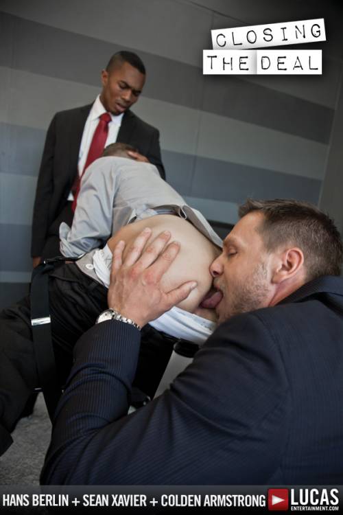 Colden Armstrong Takes Two Mouthfuls of Cum from His Bosses - Gay Movies - Lucas Entertainment