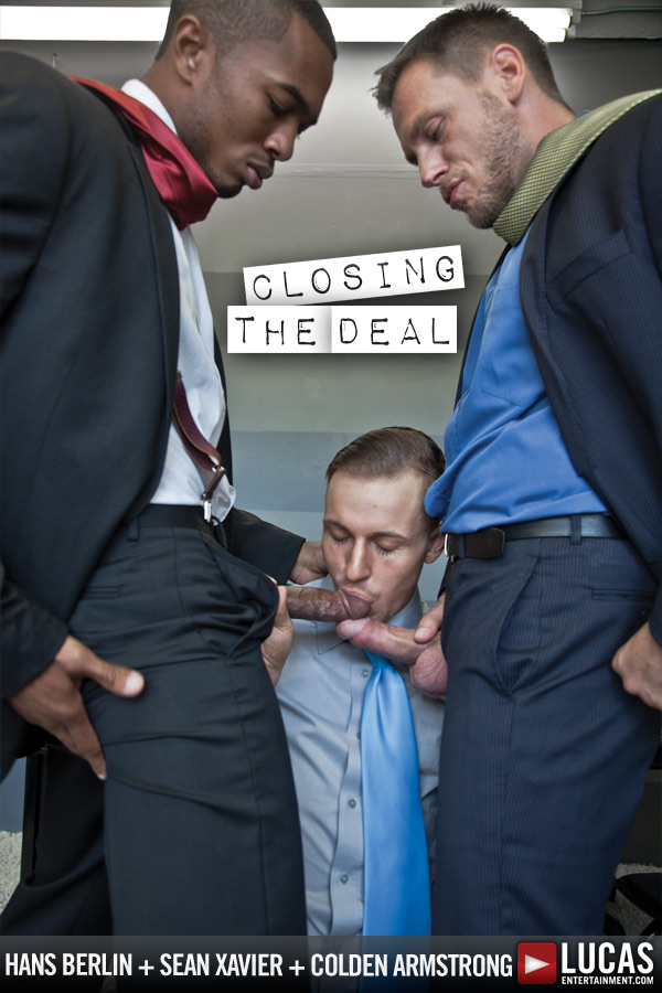 Colden Armstrong Takes Two Mouthfuls of Cum from His Bosses