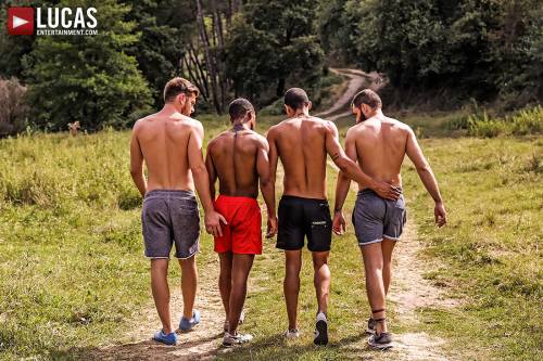 Zander Craze, Jacen Zhu, Wolf Rayet, Ibrahim Moreno - Rough Double Penetration - Gay Movies - Lucas Entertainment