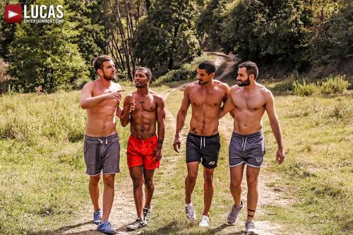 Zander Craze, Jacen Zhu, Wolf Rayet, Ibrahim Moreno - Rough Double Penetration - Gay Movies - Lucas Entertainment