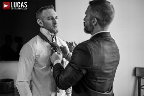 Riley Mitchel Services His Bosses Dylan James And Dirk Caber - Gay Movies - Lucas Entertainment