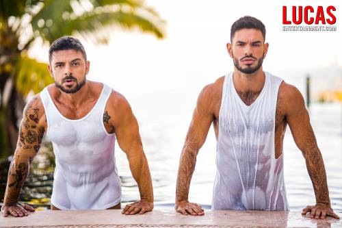 Rudy Gram And Nico Zetta Peel Off Their Soaked Shirts - Gay Movies - Lucas Entertainment