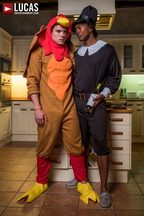 Sean Xavier, Dakota Payne, Ruslan Angelo | Bareback Thanksgiving - Gay Movies - Lucas Entertainment