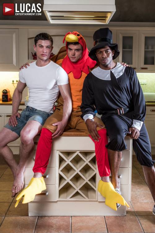 Sean Xavier, Dakota Payne, Ruslan Angelo | Bareback Thanksgiving - Gay Movies - Lucas Entertainment